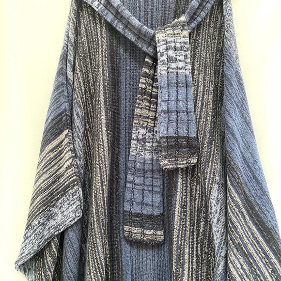 Anthropologie Sparrow Cotton Wool Striations Ponch Skirt S Indigo Blue Boho $138 - Picture 3 of 9